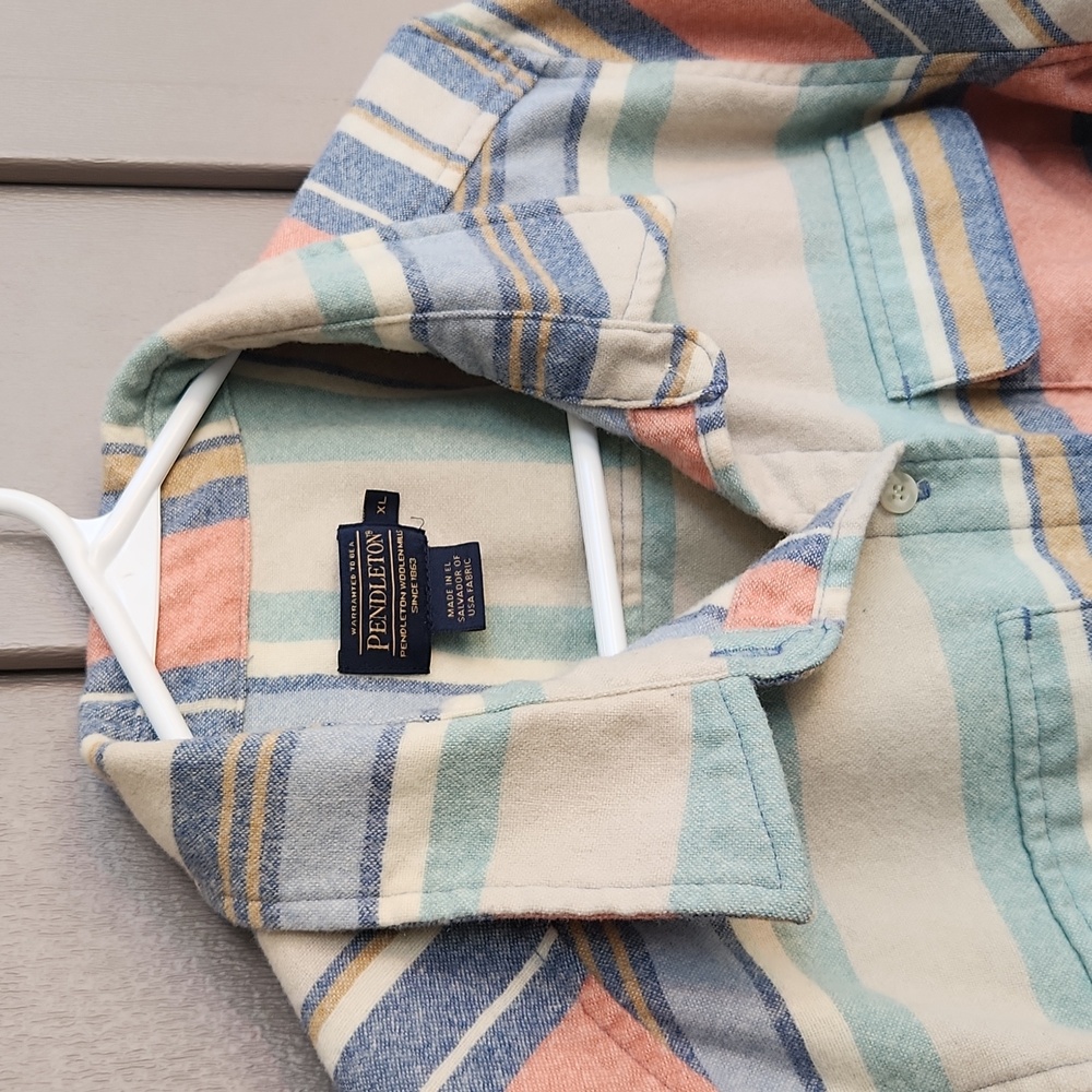 Pendleton Multicolor Striped Button Down Shirt - image 4